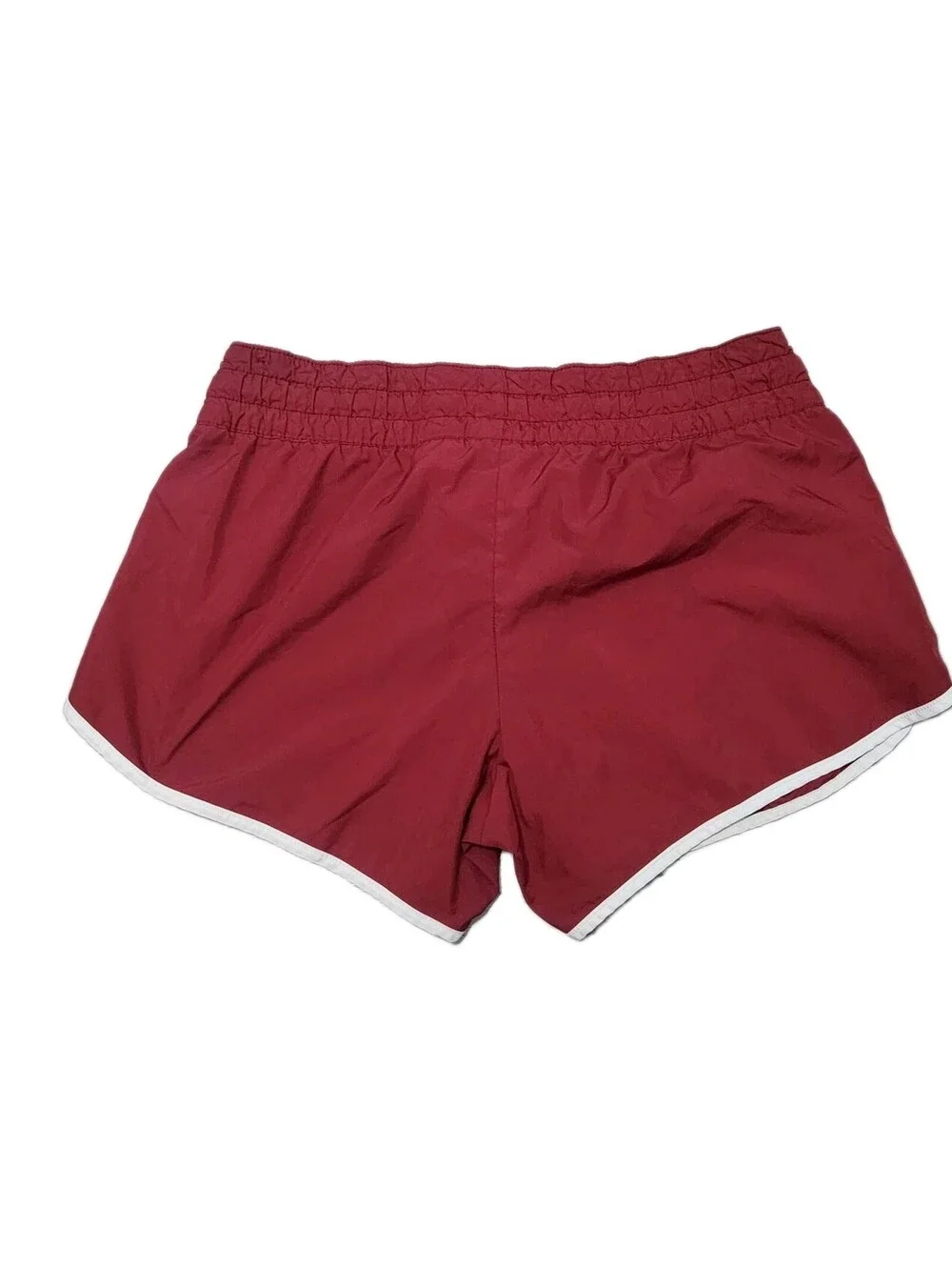 Vtg Nike Shorts Womens Medium Red Embroidered Logo Dolphin Hem Track  Low 2000s